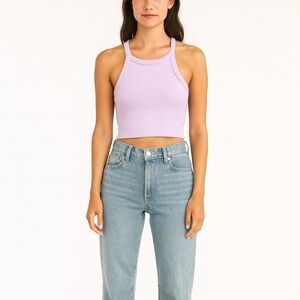 American Eagle Size Large Light Purple/Pink Crop Tank Top.